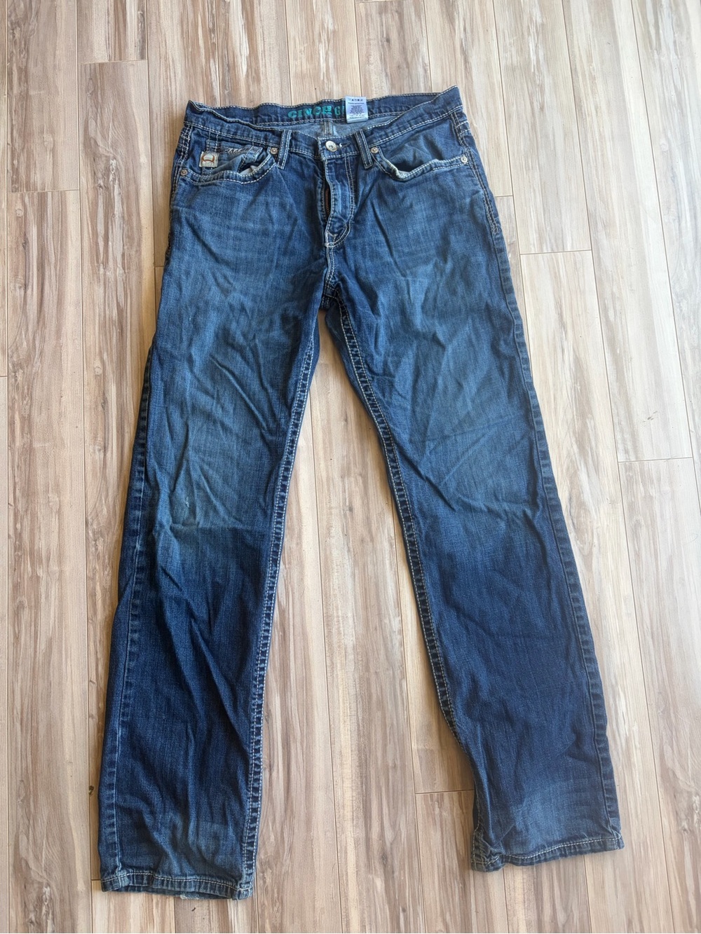 Cinch Men's Dark Blue Straight Jeans
